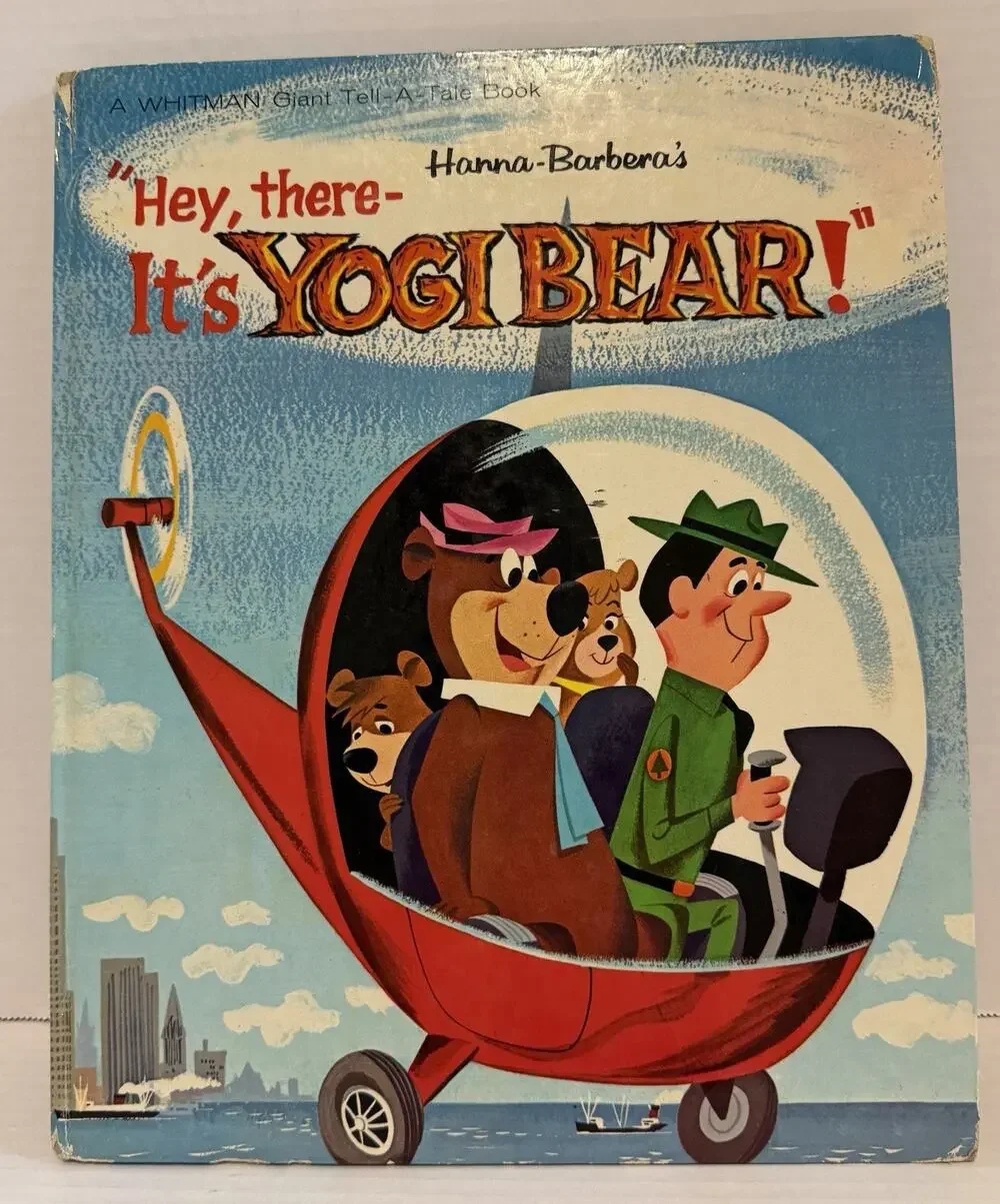 Vintage 1964 Hanna-Barbera Mel Crawford HEY THERE IT'S YOGI BEAR Big Golden Book